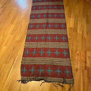 2 sided western scarf, shawl, wrap, table runner